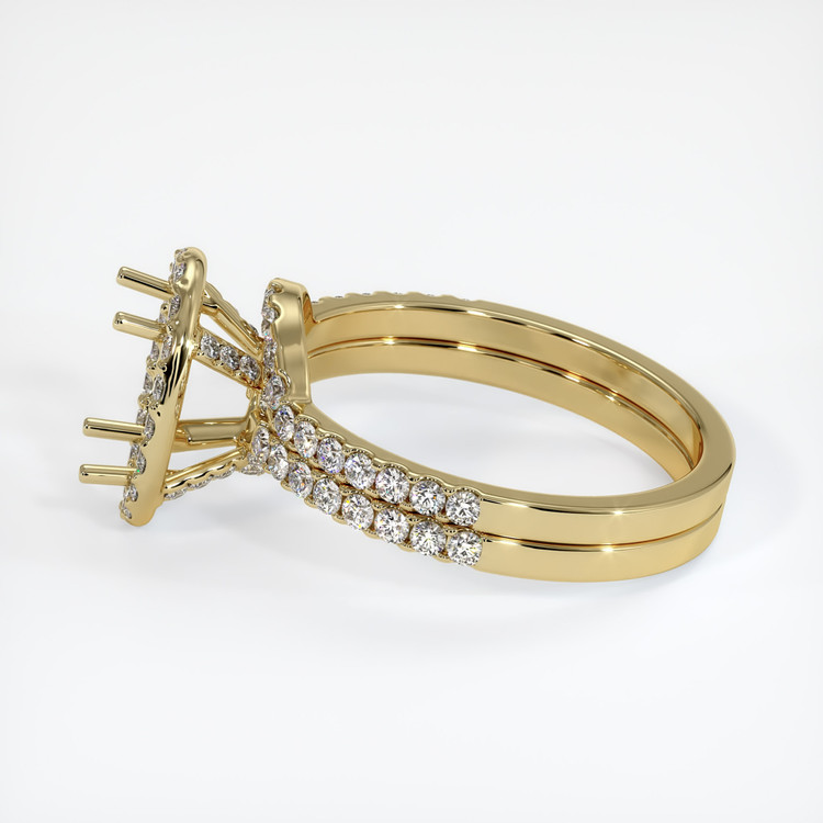 14K Yellow Gold Pave Ring Setting