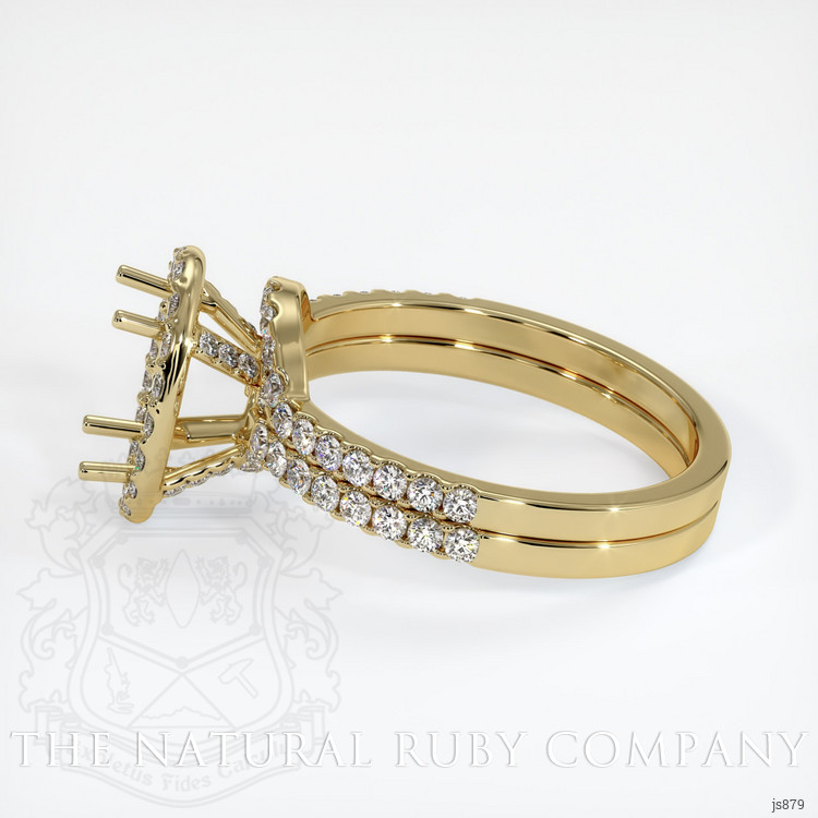 14K Yellow Gold Pave Ring Setting