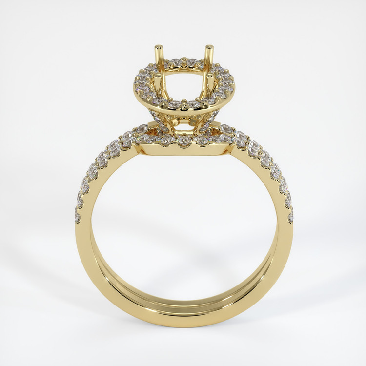 14K Yellow Gold Pave Ring Setting