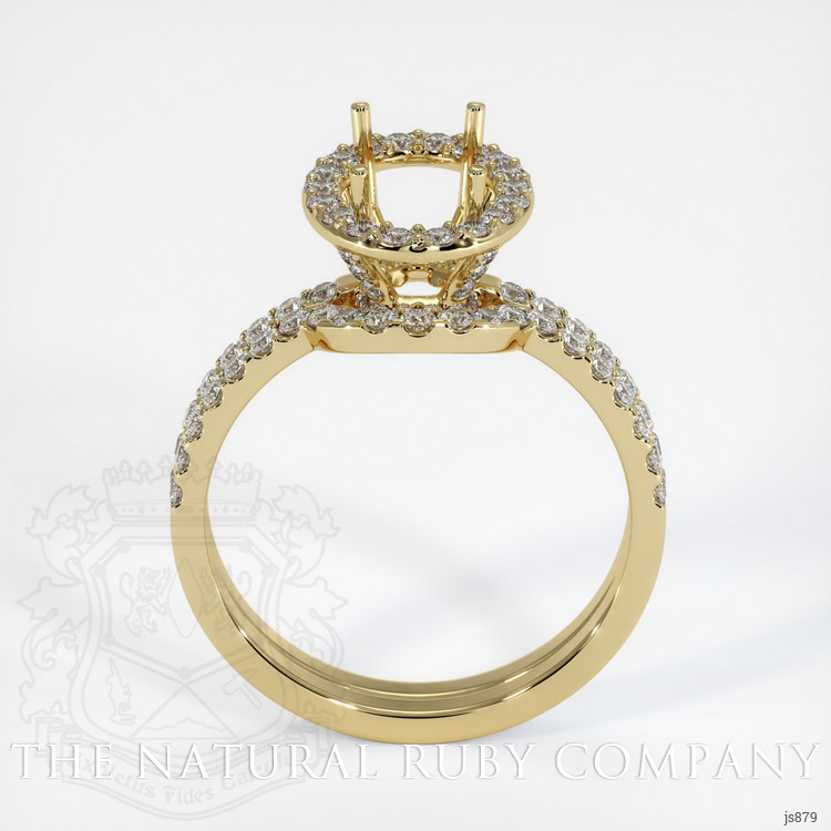 14K Yellow Gold Pave Ring Setting