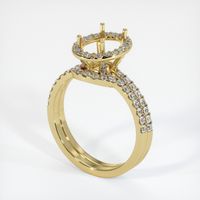 18K Yellow Gold Pave Ring Setting Video