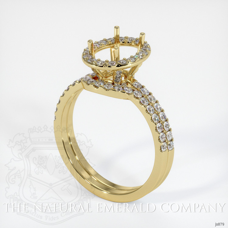 18K Yellow Gold Pave Ring Setting