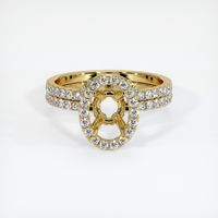 18K Yellow Gold Pave Ring Setting Image