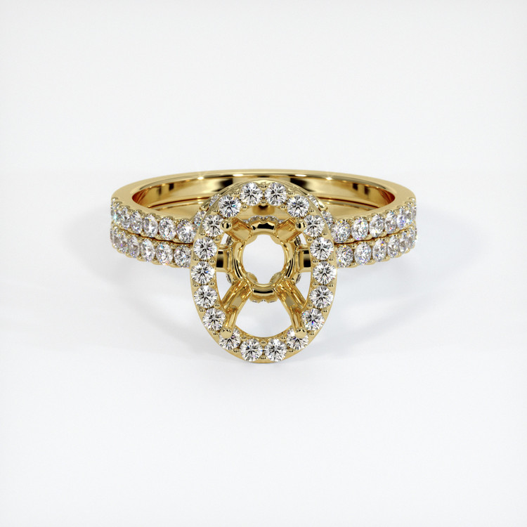 18K Yellow Gold Pave Ring Setting