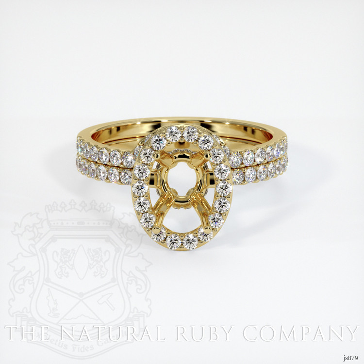 18K Yellow Gold Pave Ring Setting