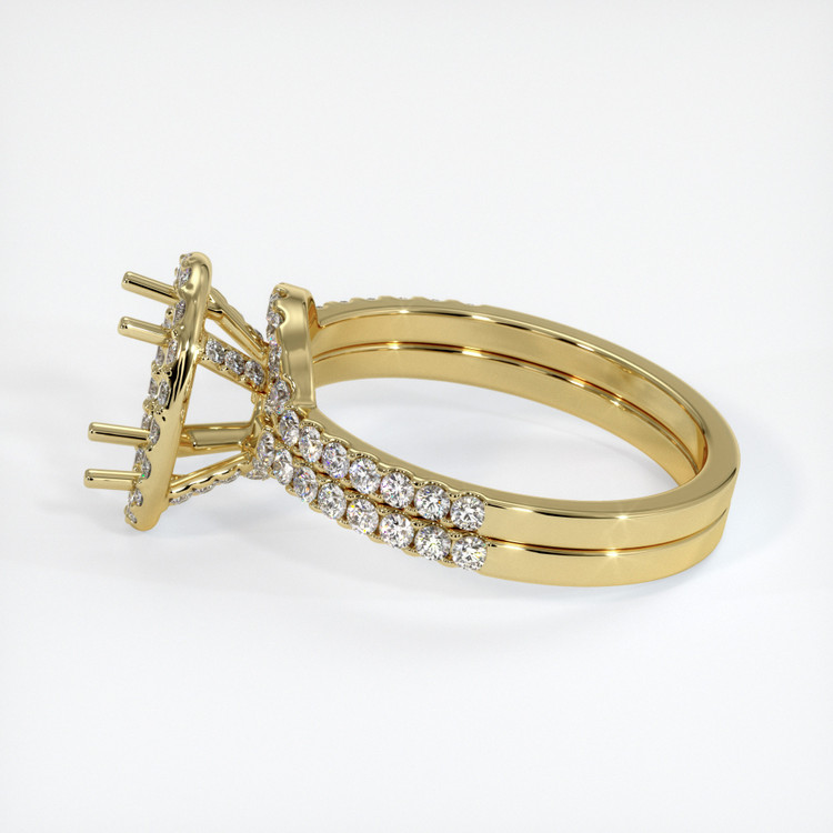 18K Yellow Gold Pave Ring Setting