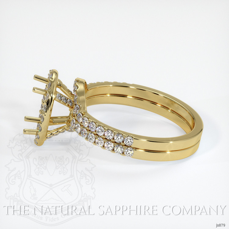18K Yellow Gold Pave Ring Setting
