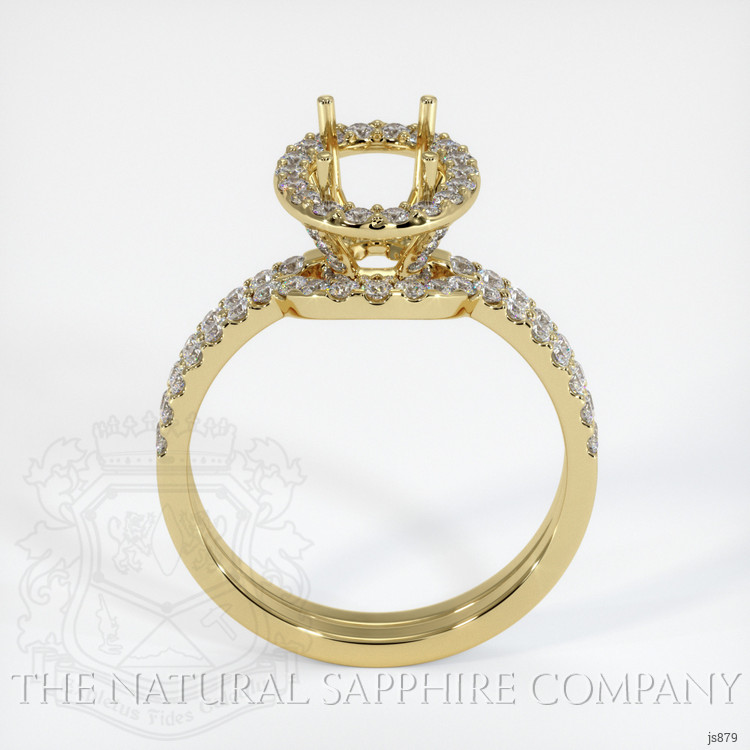 18K Yellow Gold Pave Ring Setting