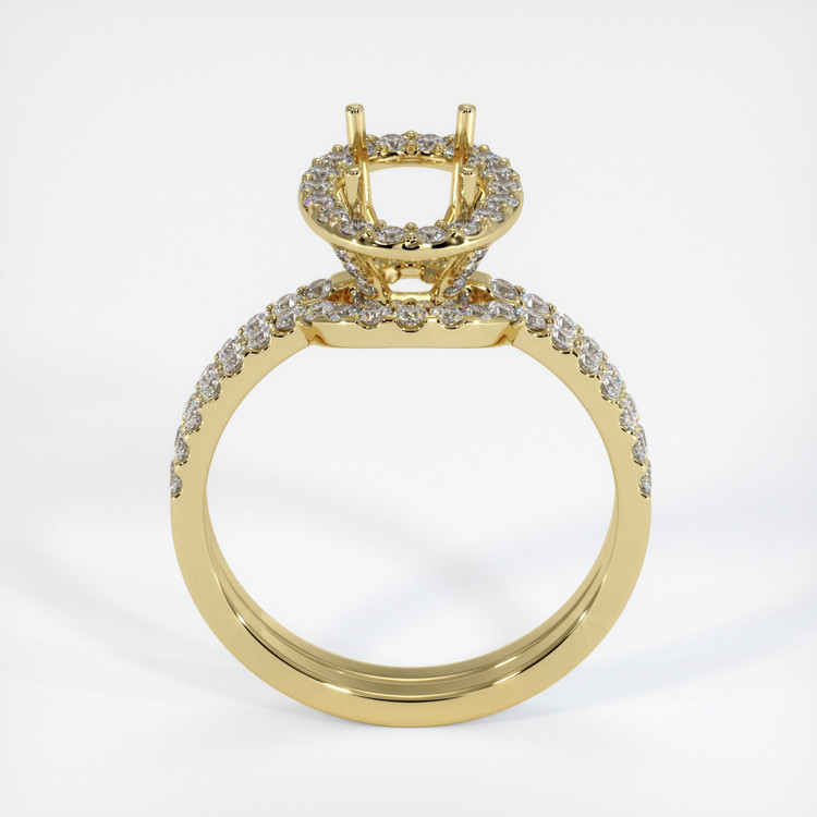 18K Yellow Gold Pave Ring Setting