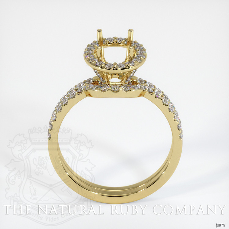 18K Yellow Gold Pave Ring Setting