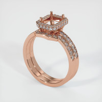 14K Rose Gold Pave Ring Setting Video