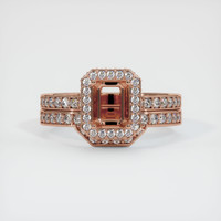 14K Rose Gold Pave Ring Setting Image