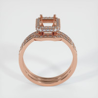 14K Rose Gold Pave Ring Setting Image