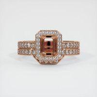 18K Rose Gold Pave Ring Setting Image