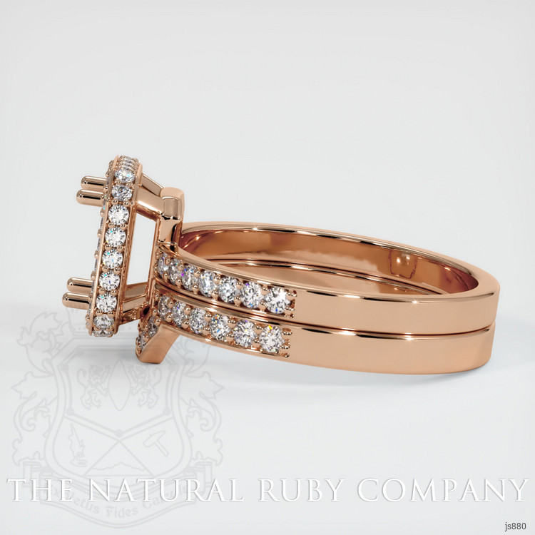 18K Rose Gold Pave Ring Setting