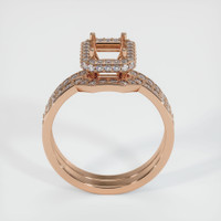 18K Rose Gold Pave Ring Setting Image
