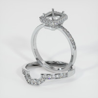 10K White Gold Pave Ring Setting Image