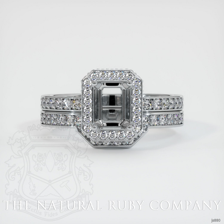 14K White Gold Pave Ring Setting