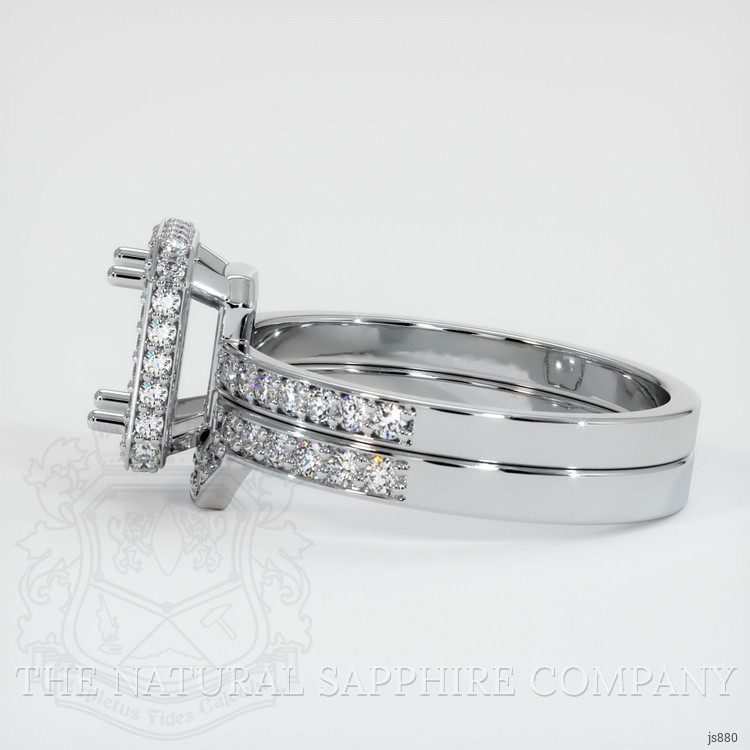 18K White Gold Pave Ring Setting