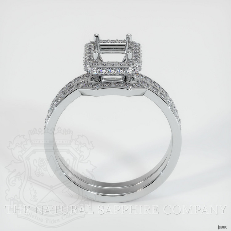 18K White Gold Pave Ring Setting