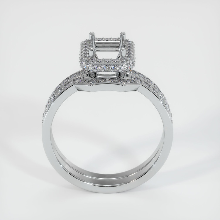 18K White Gold Pave Ring Setting
