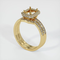 14K Yellow Gold Pave Ring Setting Video
