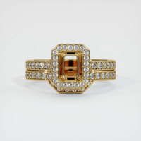 14K Yellow Gold Pave Ring Setting Image