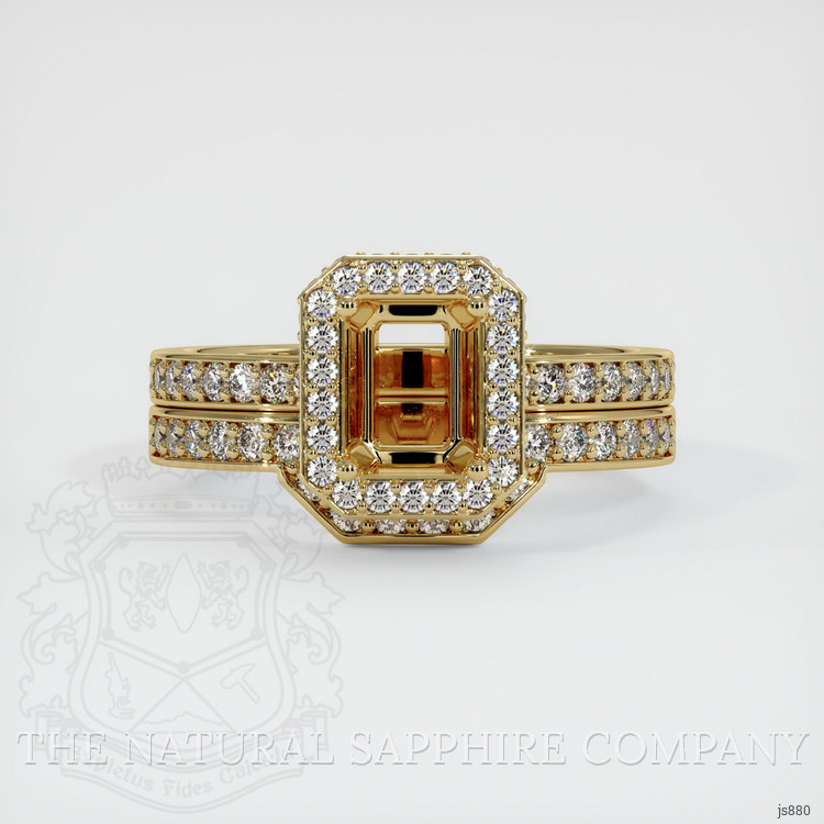 14K Yellow Gold Pave Ring Setting