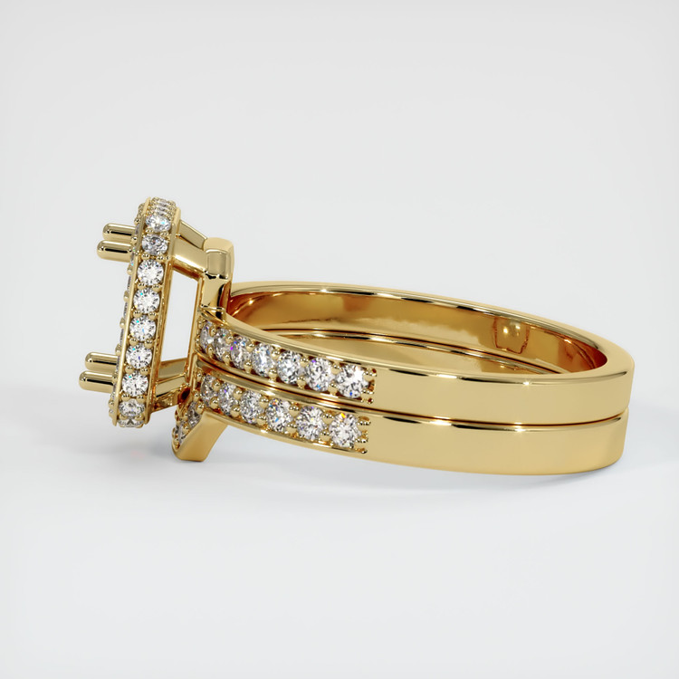 14K Yellow Gold Pave Ring Setting