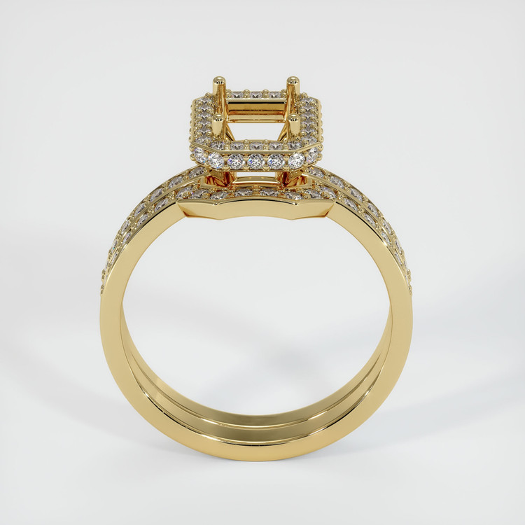 14K Yellow Gold Pave Ring Setting