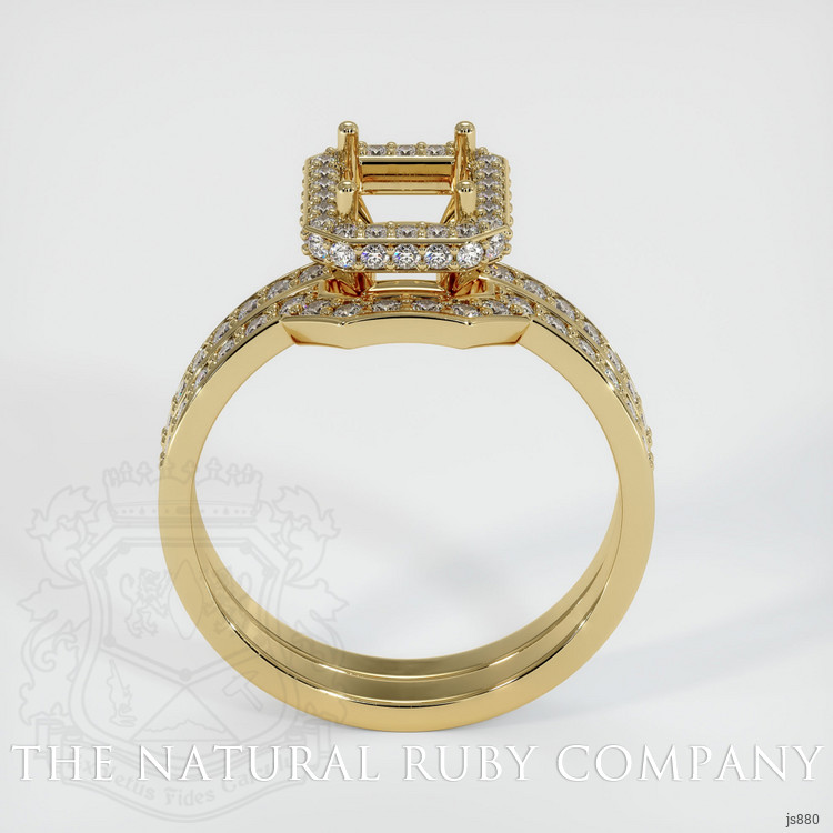 14K Yellow Gold Pave Ring Setting