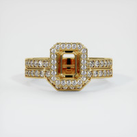 18K Yellow Gold Pave Ring Setting Image