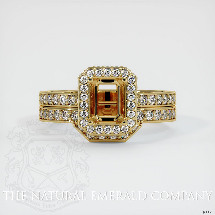 18K Yellow Gold Pave Ring Setting