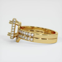 18K Yellow Gold Pave Ring Setting Image