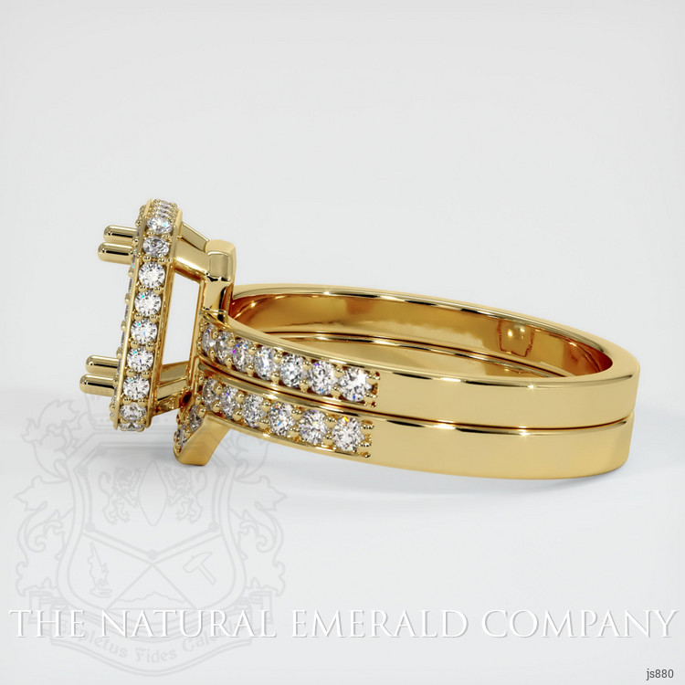 18K Yellow Gold Pave Ring Setting