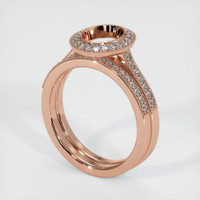 14K Rose Gold Pave Ring Setting Video
