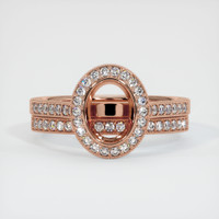 14K Rose Gold Pave Ring Setting Image