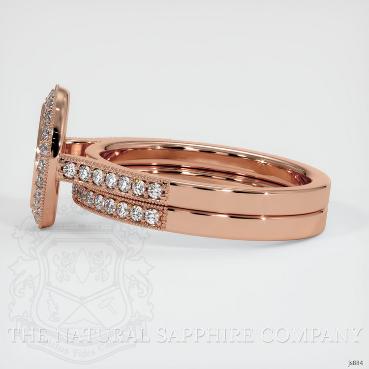 14K Rose Gold Pave Ring Setting