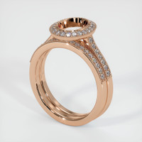 18K Rose Gold Pave Ring Setting Video
