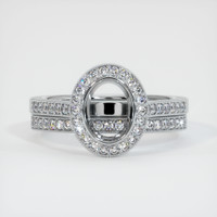 14K White Gold Pave Ring Setting Image