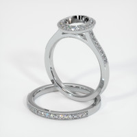 14K White Gold Pave Ring Setting Image