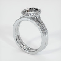 18K White Gold Pave Ring Setting Video