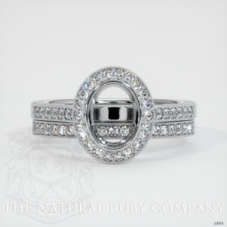 18K White Gold Pave Ring Setting