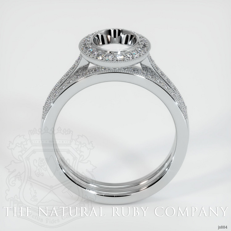 18K White Gold Pave Ring Setting