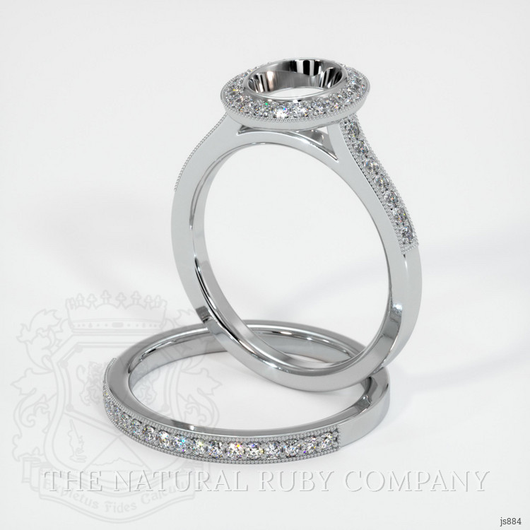18K White Gold Pave Ring Setting