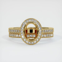 14K Yellow Gold Pave Ring Setting Image