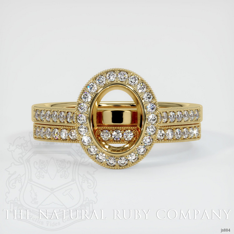 14K Yellow Gold Pave Ring Setting