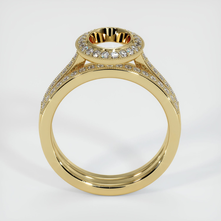 14K Yellow Gold Pave Ring Setting