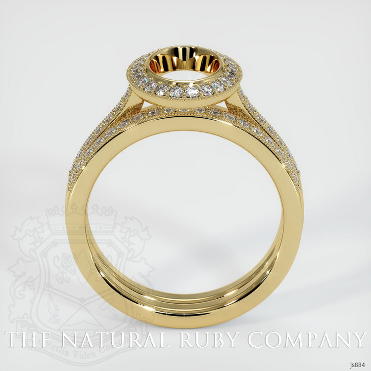 14K Yellow Gold Pave Ring Setting