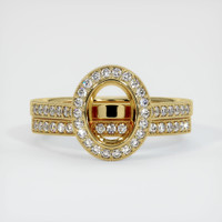 18K Yellow Gold Pave Ring Setting Image